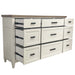 Parker House Americana Modern Bedroom King Platform Bed 2 Nightstands Dresser with Mirror and Chest