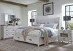 Parker House Americana Modern Bedroom Queen Shelter Bed 2 Nightstands and Dresser with Mirror