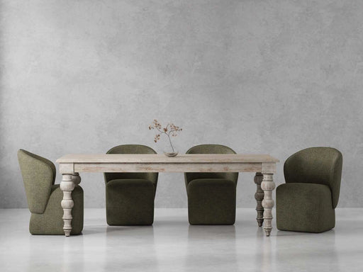 Parker House Crossings - Eden Dining 84 Inch Rectangular Dining Table With 4 Upholstered Chairs