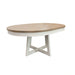 Parker House Americana Modern Dining 48 inch Round Extendable Dining Table and 4 Upholstered Chairs