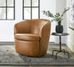 Parker Living Barolo 100% Italian Leather Swivel Club Chair Two Pack