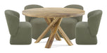 Parker House Crossings - Downtown Dining 60 Inch Round Dining Table With 4 Upholstered Chairs