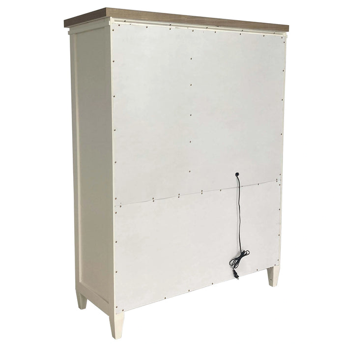 Parker House Americana Modern Bedroom 7 Drawer Door Chest with Workstation