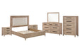 Parker House Breckenridge - Bedroom King Bed 2 Nightstands Dresser with Mirror and Chest