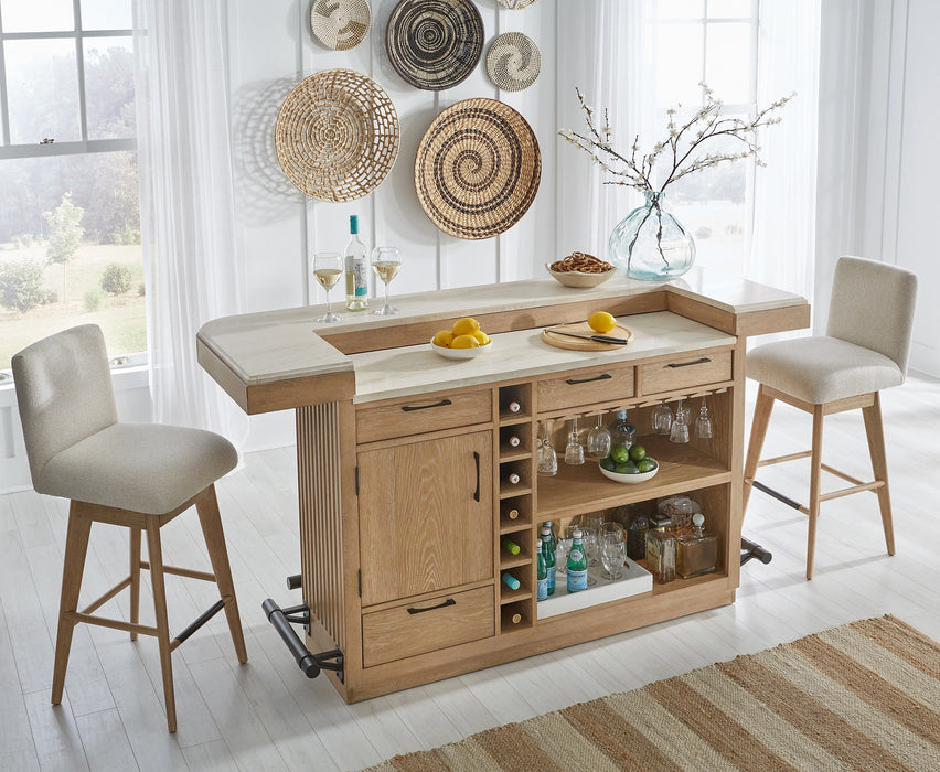 Parker House Escape - Dining 78 Inch Bar with Stone Top