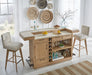 Parker House Escape - Dining 78 Inch Bar with Stone Top