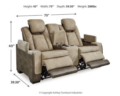 Next-Gen DuraPella Power Reclining Loveseat with Console - Great Lake Furnishings  (MI)