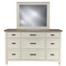 Parker House Americana Modern Bedroom King Platform Bed 2 Nightstands Dresser with Mirror and Chest