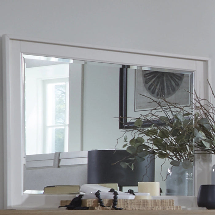 Parker House Americana Modern Bedroom King Platform Bed 2 Nightstands Dresser with Mirror and Chest