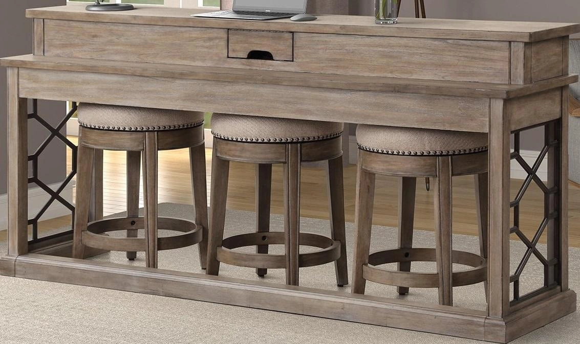 Parker House Sundance Everywhere Console with 3 Stools in Sandstone