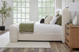 Parker Living Sleep Shiloh - White Mocha Queen Wingback Upholstered Bed