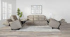Parker Living Penfield - Frappe Zero Gravity Power Reclining Console Loveseat with Heat Massage and Speaker P3