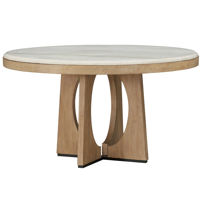 Parker House Escape - Dining 54 Inch Round Table with Buffet Server and 4 Barrel Chairs
