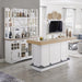 Parker House Americana Modern Dining 78 inch Bar with Quartz Insert