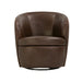 Parker Living Barolo 100% Italian Leather Swivel Club Chair Two Pack