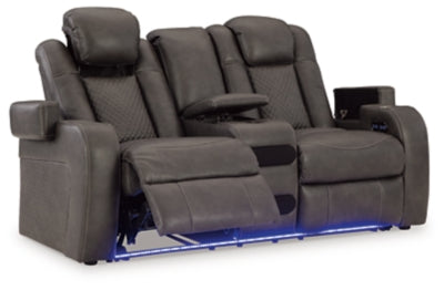 Fyne-Dyme Power Reclining Loveseat with Console - Great Lake Furnishings  (MI)