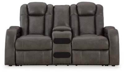 Fyne-Dyme Power Reclining Loveseat with Console - Great Lake Furnishings  (MI)