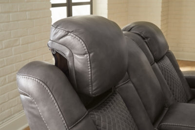Fyne-Dyme Power Reclining Loveseat with Console - Great Lake Furnishings  (MI)