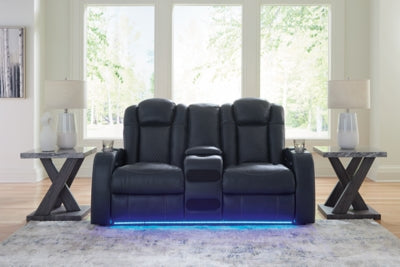 Fyne-Dyme Power Reclining Loveseat with Console - Great Lake Furnishings  (MI)