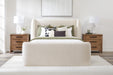 Parker Living Sleep Shiloh - White Mocha King Wingback Upholstered Bed