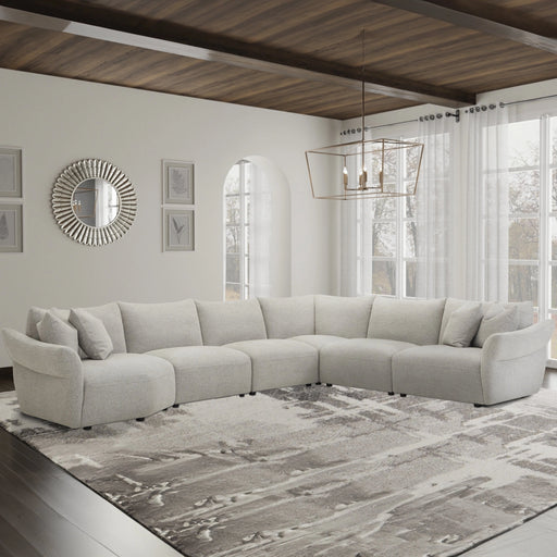Parker Living Playful - Canes Cobblestone 6 Piece Modular Sectional
