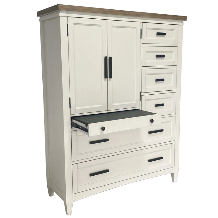 Parker House Americana Modern Bedroom 7 Drawer Door Chest with Workstation