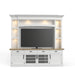 Parker House Americana Modern 92 Inch TV Console with Hutch Back Panel and LED Lights