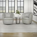 Parker Living Barolo 100% Italian Leather Swivel Club Chair Two Pack