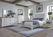 Parker House Americana Modern Bedroom King Platform Bed 2 Nightstands Dresser with Mirror and Chest