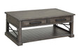 Parker House Sundance - Smokey Grey Cocktail Table with 2 Chairside Tables