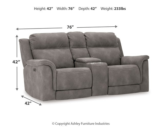 Next-Gen DuraPella Power Reclining Loveseat with Console - Great Lake Furnishings  (MI)