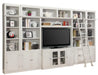 Parker House Boca 7-Piece Entertainment Inset Wall with Ladder in Cottage White