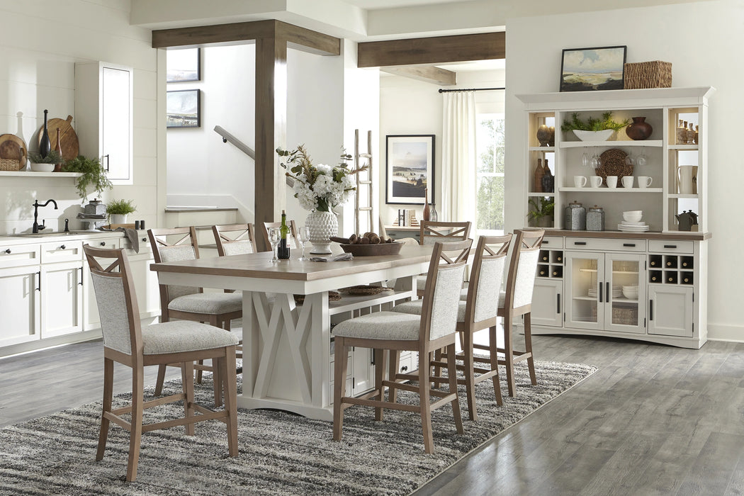 Parker House Americana Modern Dining 69 inch Buffet and Hutch with Quartz Insert