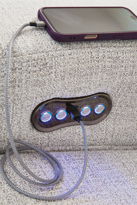 Modmax II Power Reclining Sectional with Audio Consoles - Great Lake Furnishings  (MI)