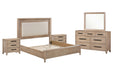 Parker House Breckenridge - Bedroom Queen Bed 2 Nightstands and Dresser with Mirror