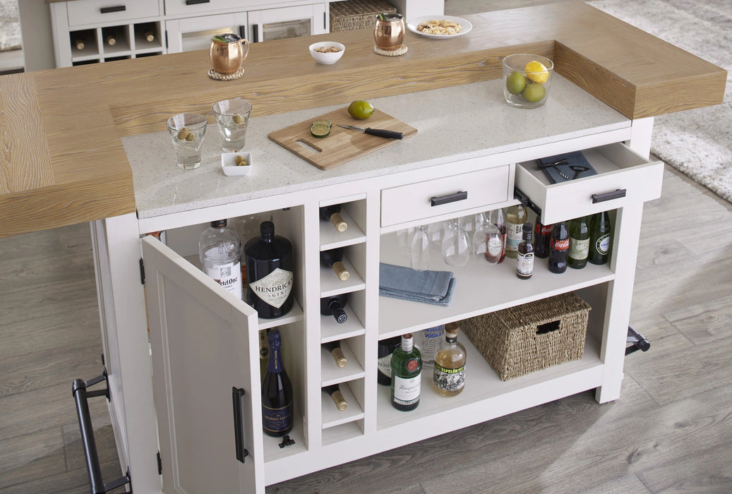 Parker House Americana Modern Dining 78 inch Bar with Quartz Insert