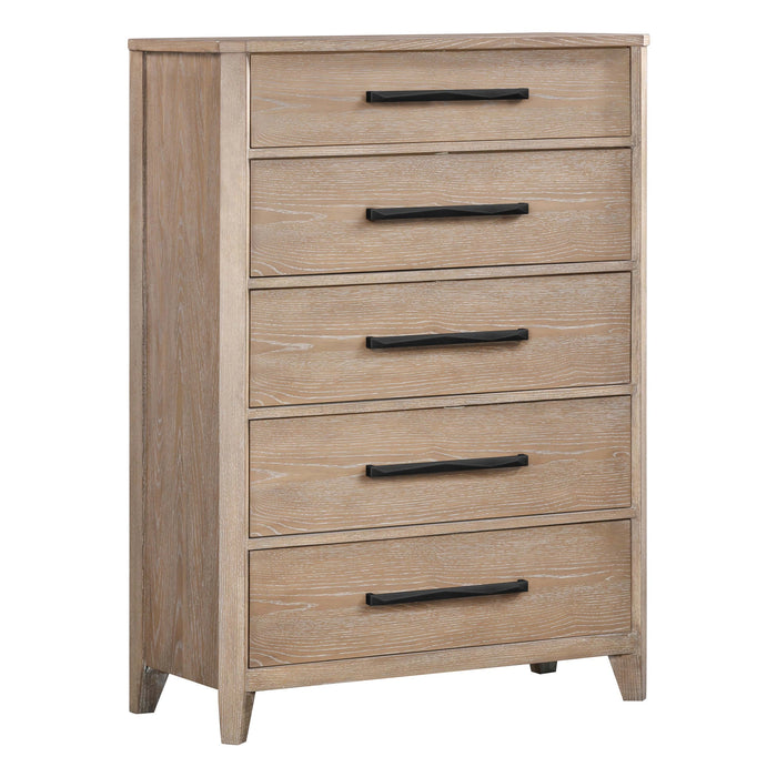 Parker House Breckenridge - Bedroom Queen Bed 2 Nightstands Dresser with Mirror and Chest