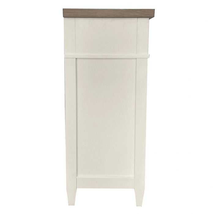 Parker House Americana Modern Bedroom Queen Shelter Bed 2 Nightstands and Dresser with Mirror