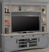 Parker House Americana Modern 92 in. TV Console with Hutch and LED Lights in Dove