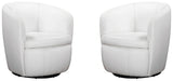 Parker Living Barolo 100% Italian Leather Swivel Club Chair Two Pack
