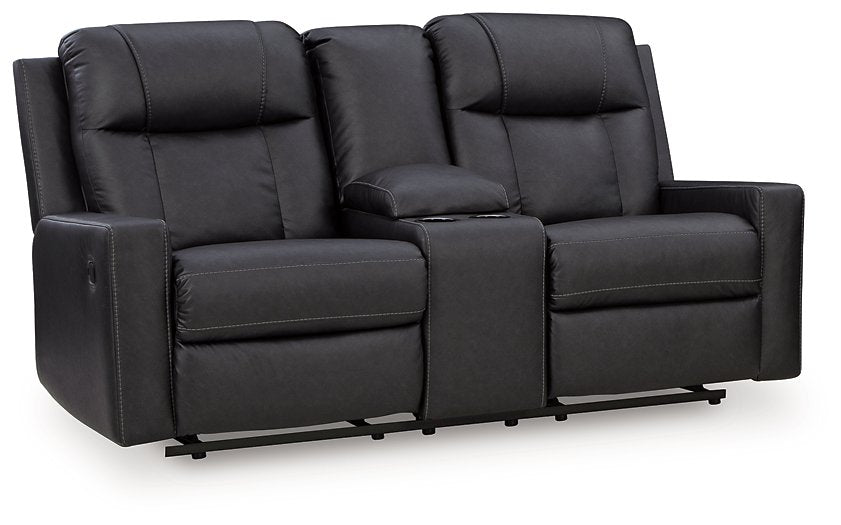 Mackmenville Reclining Loveseat with Console - Great Lake Furnishings  (MI)