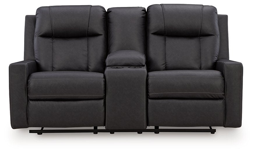 Mackmenville Reclining Loveseat with Console - Great Lake Furnishings  (MI)