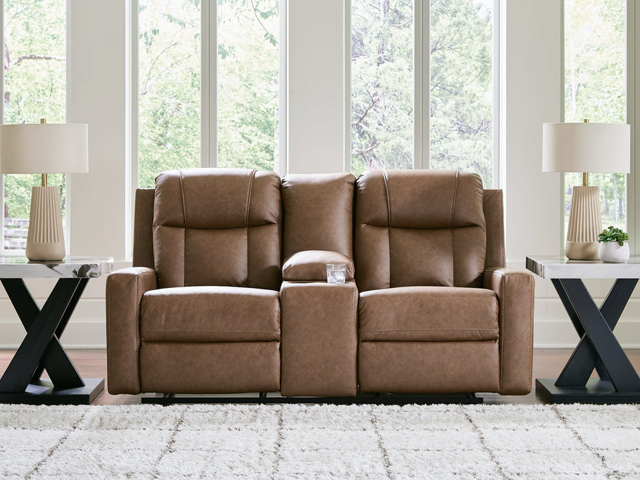 Mackmenville Reclining Loveseat with Console - Great Lake Furnishings  (MI)