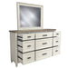 Parker House Americana Modern Bedroom Queen Platform Bed 2 Nightstands Dresser with Mirror and Chest