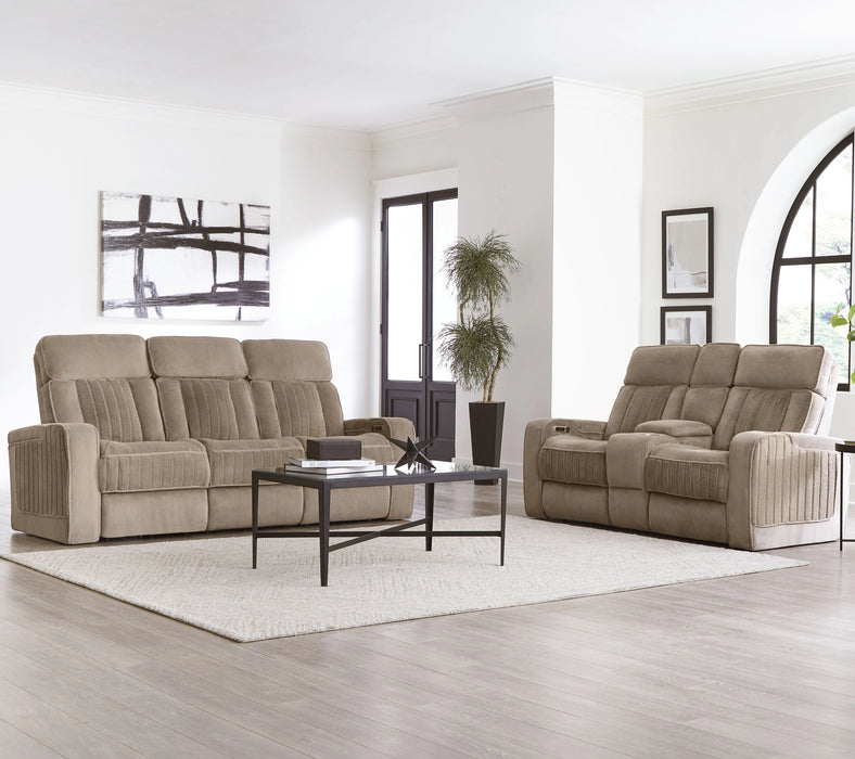 Parker Living Equinox Power Reclining Sofa with Drop Down Table