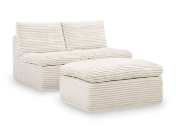 Fannin Armless Chair with Ottoman - Great Lake Furnishings  (MI)