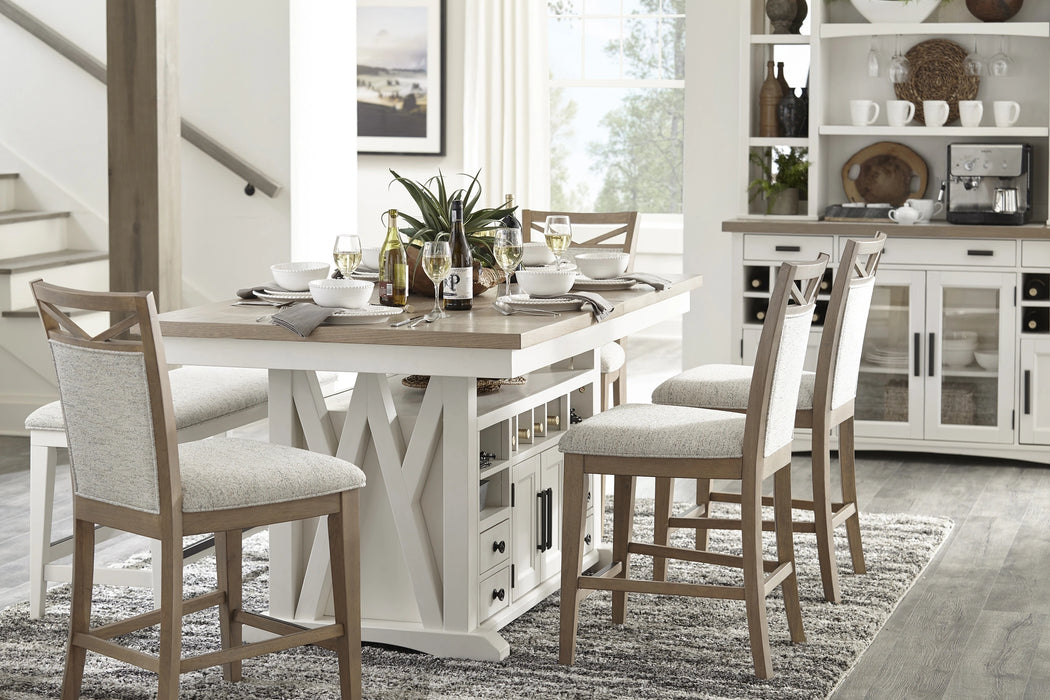 Parker House Americana Modern Dining 72 inch Island Counter Height Extendable Dining Table