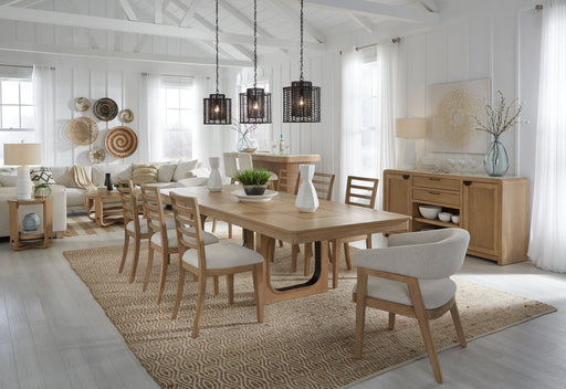 Parker House Escape - Dining 84 Inch Rectangular Extendable Table With 8 Chairs and Server