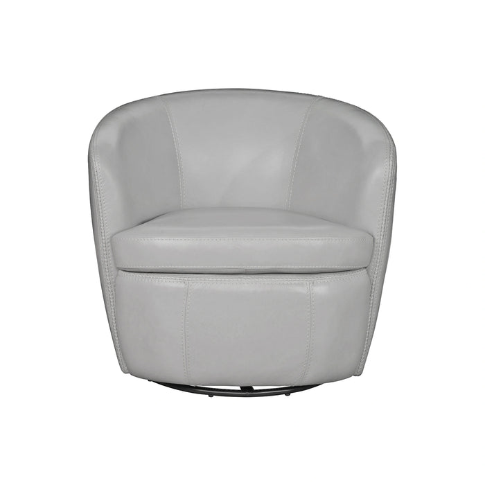 Parker Living Barolo 100% Italian Leather Swivel Club Chair Two Pack