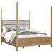 Parker House Escape - Bedroom Queen Poster Bed 2 Nightstands and Dresser with Mirror